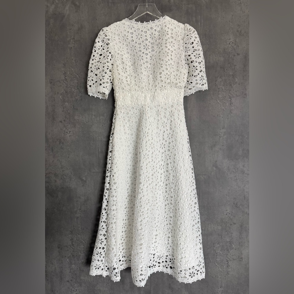PETAL & PUP CAMELLIA MIDI DRESS - WHITE XS B2285 - Picture 9 of 9
